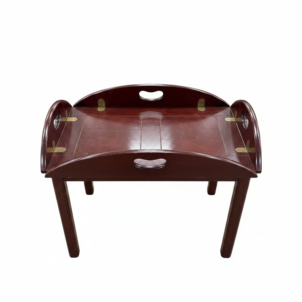 Mahogany Wood Butler Tray Table