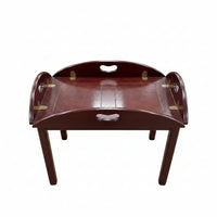 Mahogany Wood Butler Tray Table