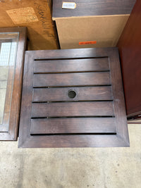 Metal Square Slatted Side Table