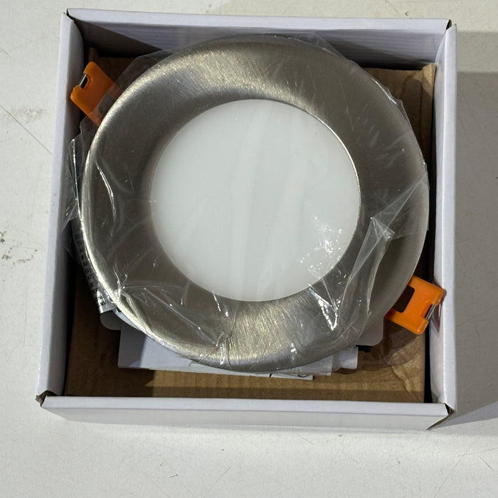 EEL UltraThin LED Recessed Luminaire 4-inch Round, Brushed Nickel