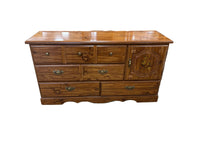 Vintage Wooden Dresser with Mirror