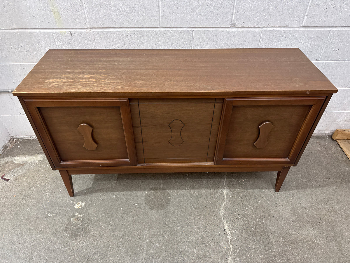 54 In. Wide Vintage Mid-Century Modern Style Wooden Cabinet