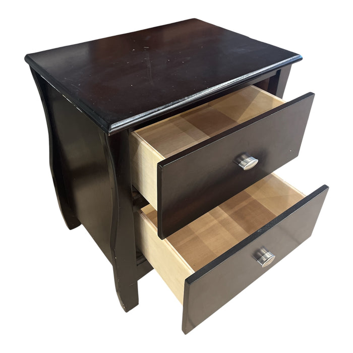 Brown 2-Drawer Nightstand