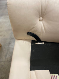 Cream Leather Recliner With Ottoman