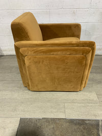 Brown Velvet Armchair