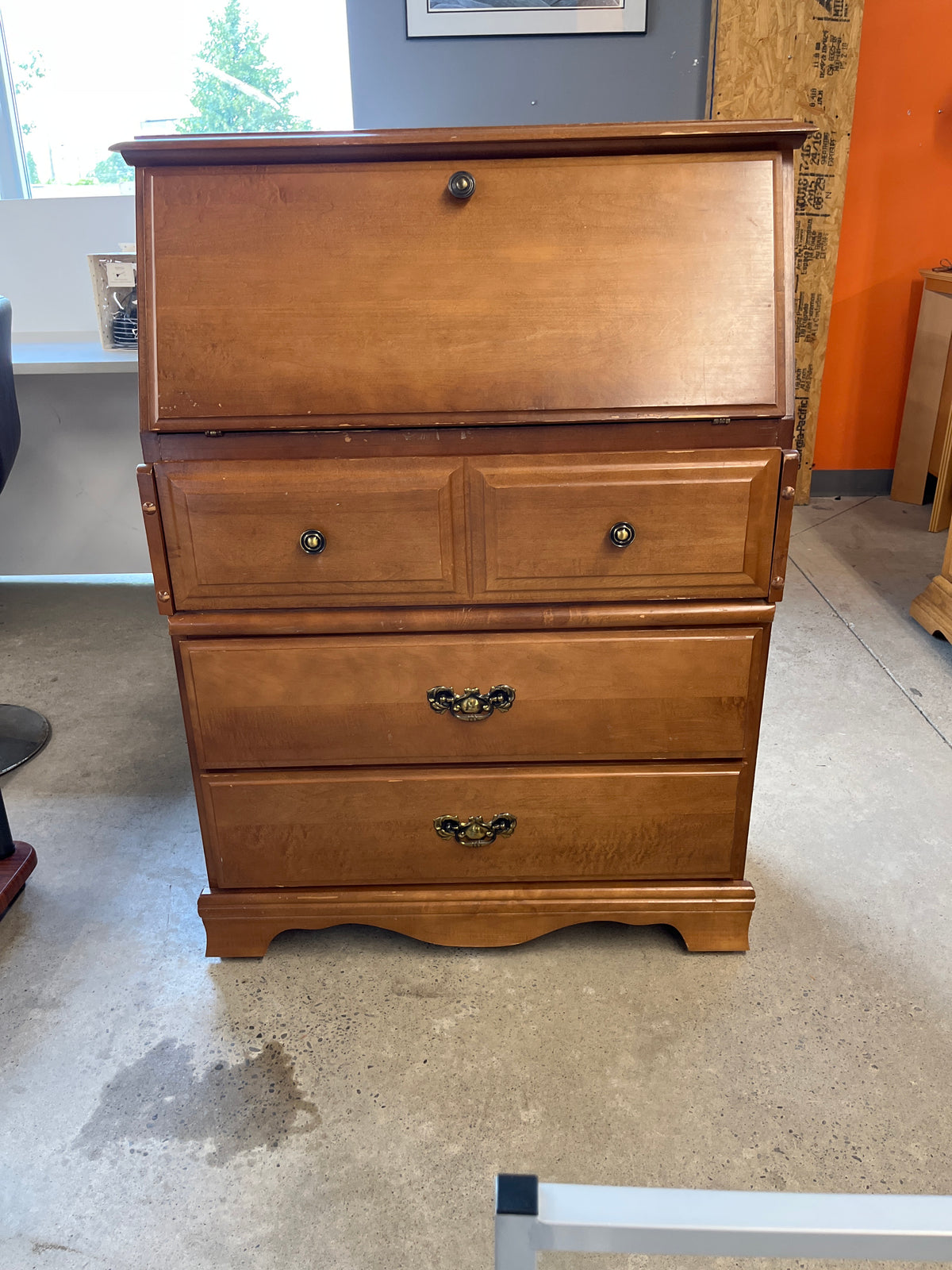 33"W 3-Drawer Secretary