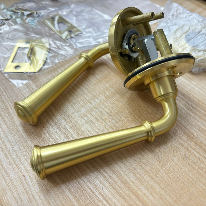 Door Lever Trim Set, Left-Handed – Brass, 1001NEBTRLHS4