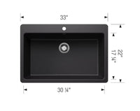 Blanco 33" Super Single Bowl Drop-In/Undermount Kitchen Sink (As is)