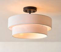 2-Light Semi-Flush Mount Ceiling Light with 2-Tier