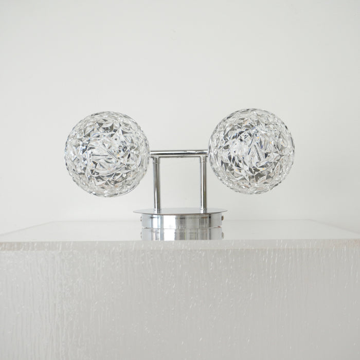 2-Light LED Wall Sconce with Crystallized Globe Shades (45285-LWU)