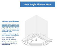 DreamLine SlimLine Acrylic Corner Shower Base Pan (White)