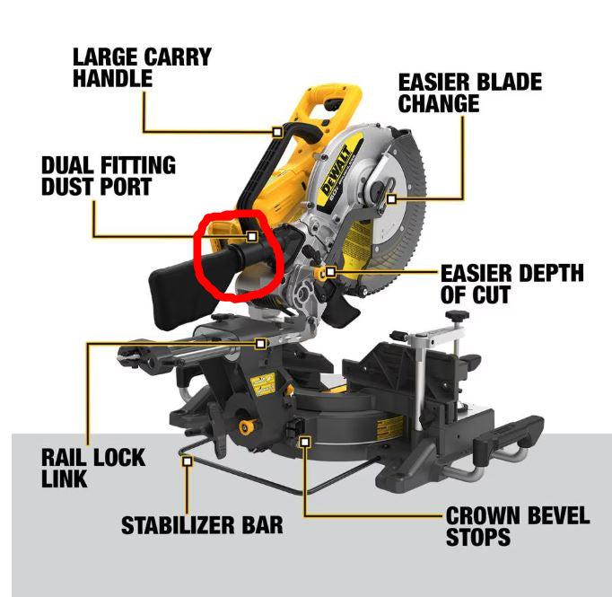 DEWALT FLEXVOLT 60V MAX 12 Inch Sliding Miter Saw (Tool-Only) As is