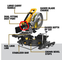 DEWALT FLEXVOLT 60V MAX 12 Inch Sliding Miter Saw (Tool-Only) As is