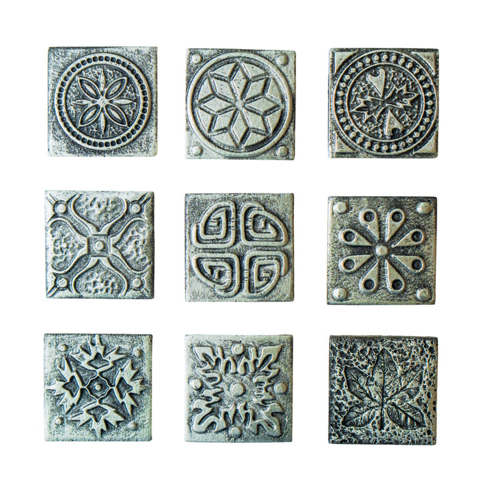 2" x 2" Mixed Silver Décor Inserts Tile
