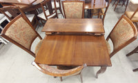 Brown Wooden Dining Table with 4 Chairs