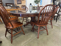 Wooden Dinning table with Glass and 6 Chairs