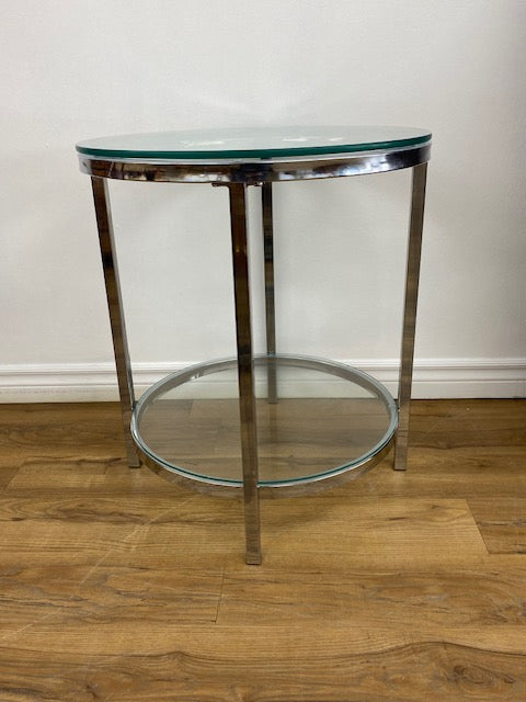 Round Glass Side Table