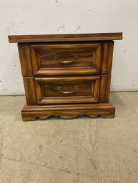 Rustic Two-Drawer Nightstand