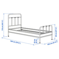 White Metal Bed Frame - Single / Twin