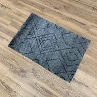 2x3-ft Wool Area Rug - Katabia Grey & Black