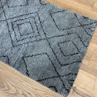 2x3-ft Wool Area Rug - Katabia Grey & Black