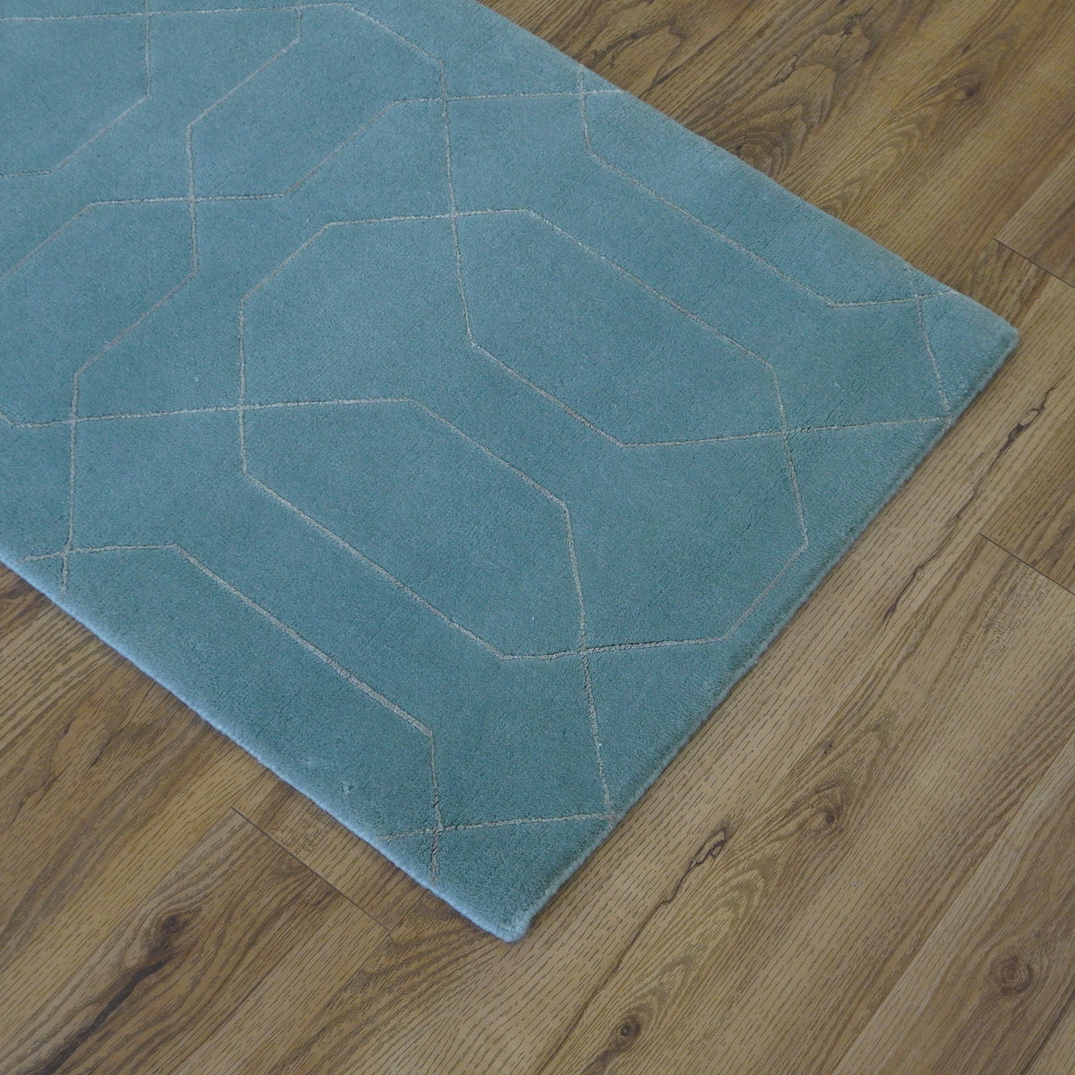 2x4-ft Area Rug - Nouveau Honeycomb Lt Blue