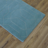2x4-ft Area Rug - Nouveau Honeycomb Lt Blue