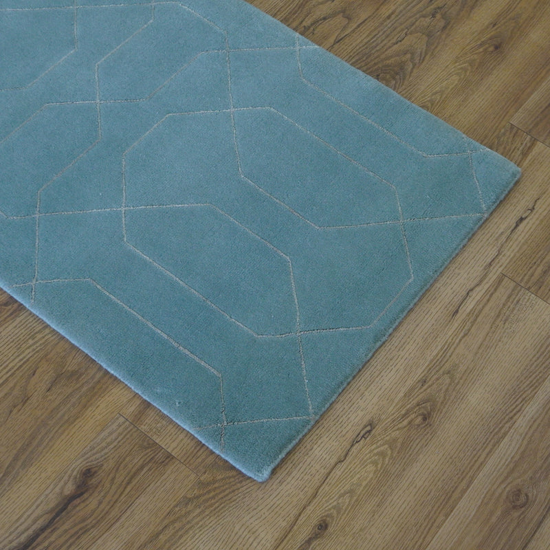 2x4-ft Area Rug - Nouveau Honeycomb Lt Blue