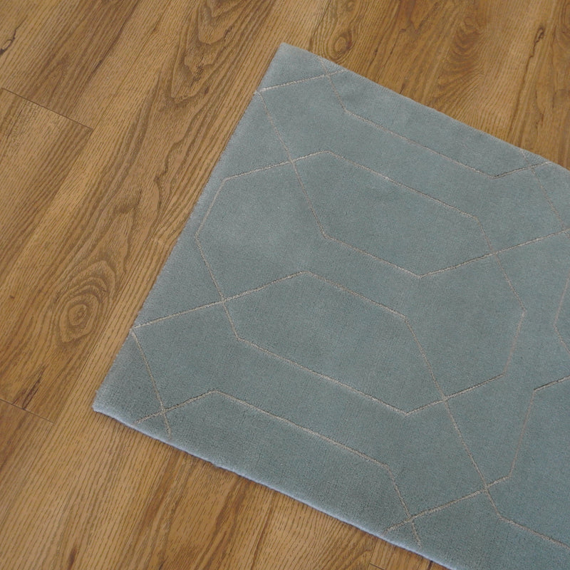 2x4-ft Area Rug - Nouveau Honeycomb Lt Blue