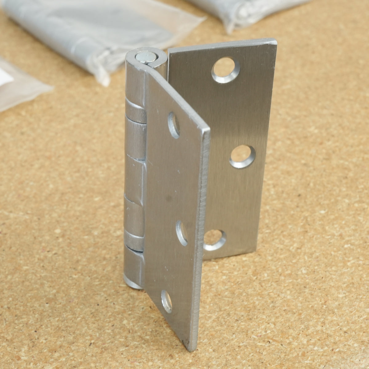 3.5x3.5-inch Standard Door Hinges in Brushed Chrome (Set of 3) MHBB79