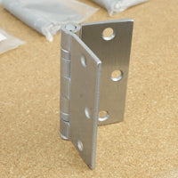 3.5x3.5-inch Standard Door Hinges in Brushed Chrome (Set of 3) MHBB79