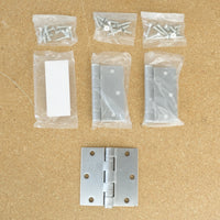 3.5x3.5-inch Standard Door Hinges in Brushed Chrome (Set of 3) MHBB79