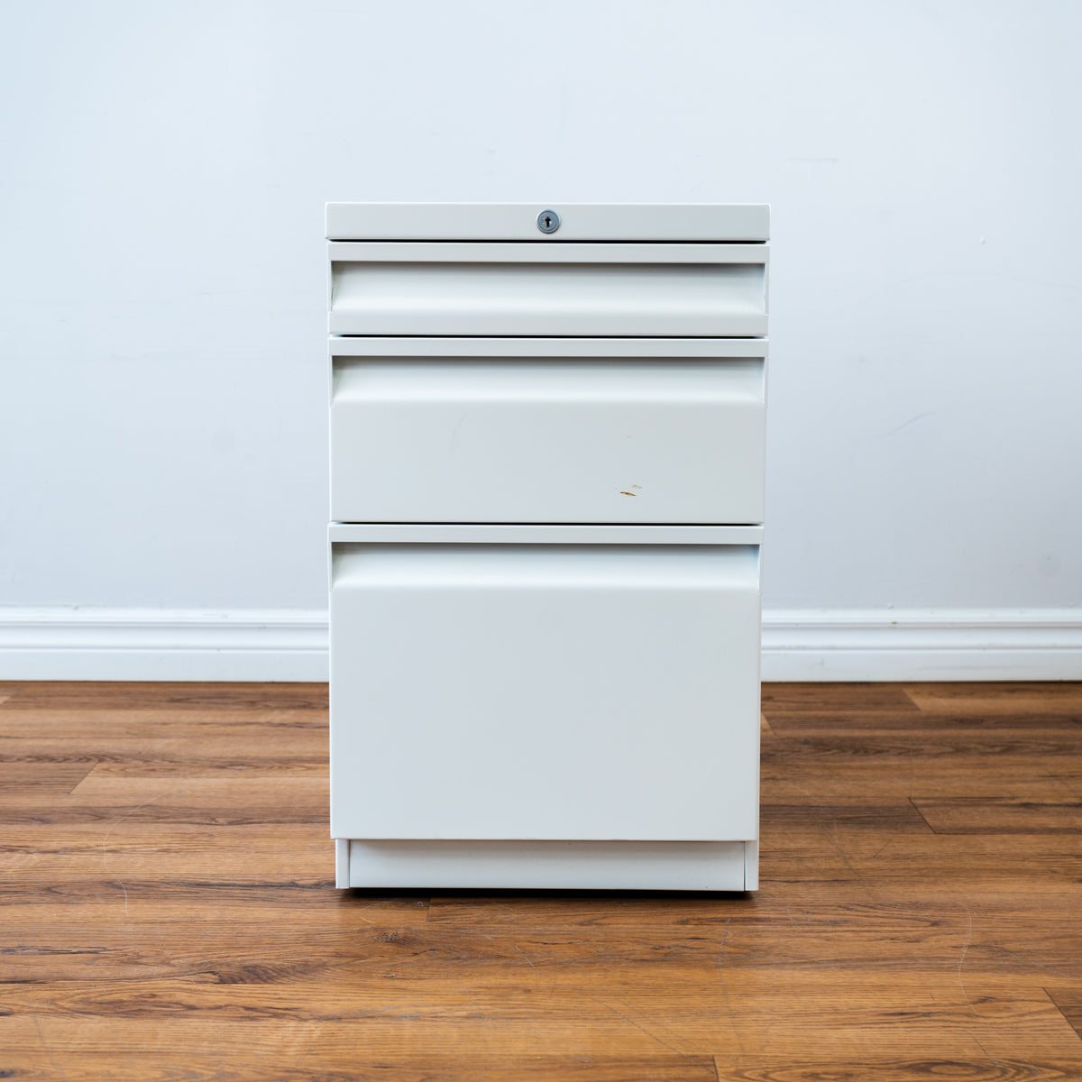 3-Drawer Mobile Steel Pedestal File Cabinet