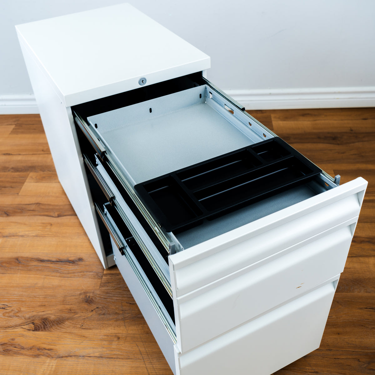 3-Drawer Mobile Steel Pedestal File Cabinet