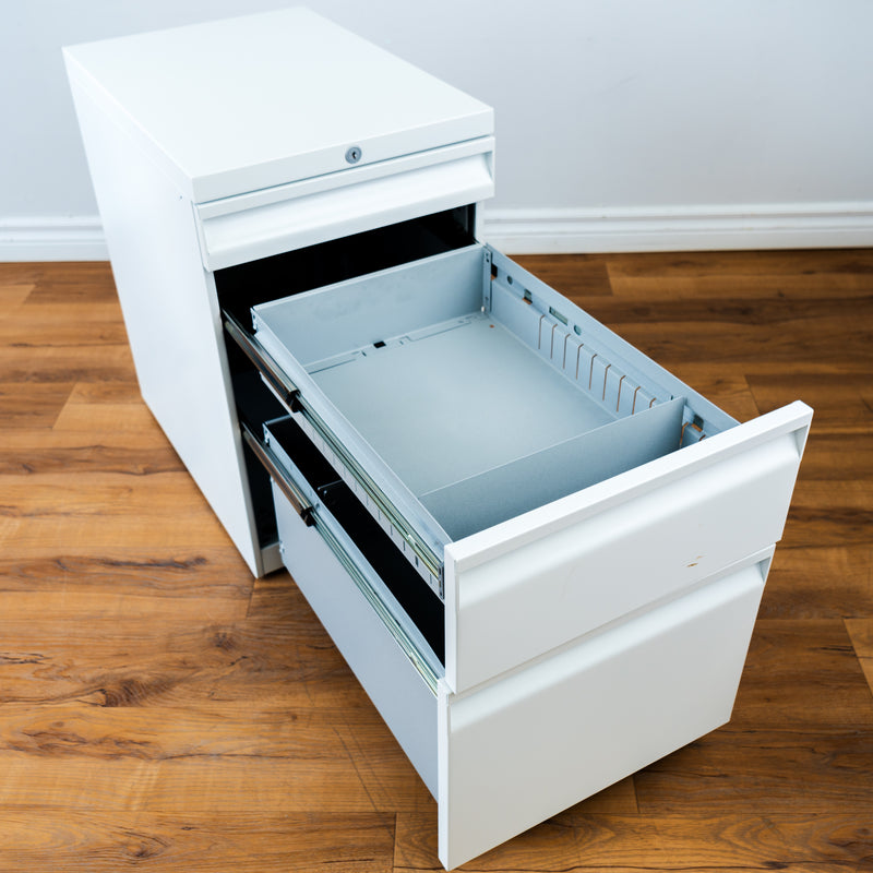 3-Drawer Mobile Steel Pedestal File Cabinet