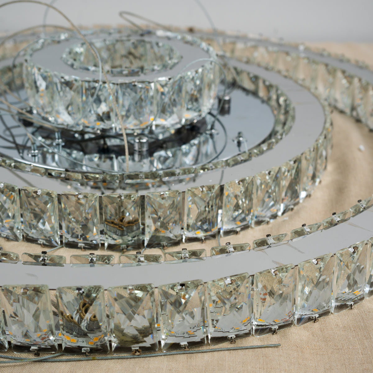 3-Tier Chandelier 24 5/8" W x 2 5/8" H x 24 5/8" D