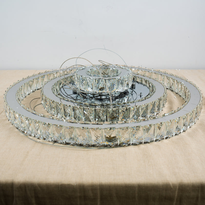 3-Tier Chandelier 24 5/8" W x 2 5/8" H x 24 5/8" D