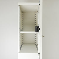 3-Door Steel Office Locker w/ Electric Locks in White