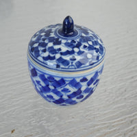 2-inch W Vintage Thai Blue and White Porcelain Tea Cup - Set of 5