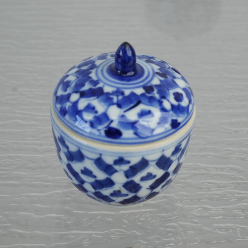 2-inch W Vintage Thai Blue and White Porcelain Tea Cup - Set of 5