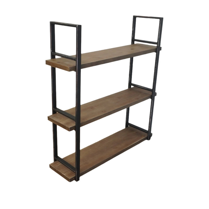 24-inch W 3-Tier Wooden Wall Shelf