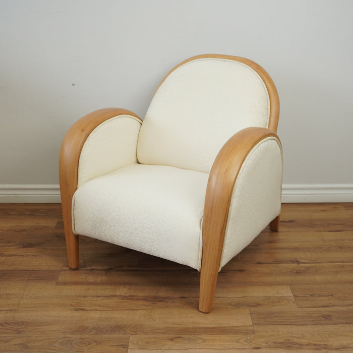 30-inch W Fabric Lounge Chair in Beige