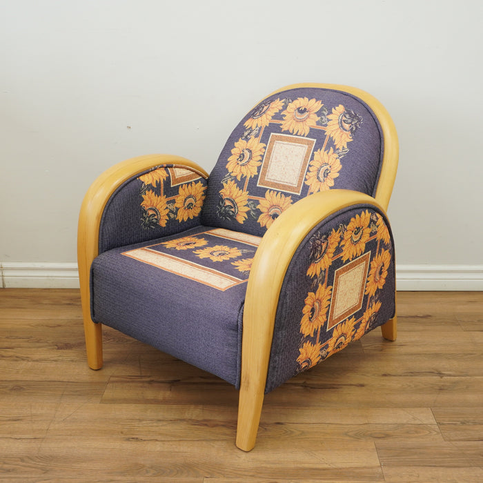 30-inch W Fabric Lounge Chair in Purple