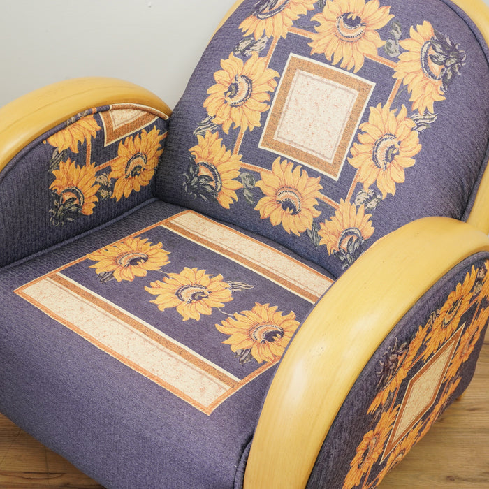 30-inch W Fabric Lounge Chair in Purple