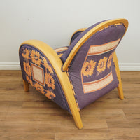 30-inch W Fabric Lounge Chair in Purple
