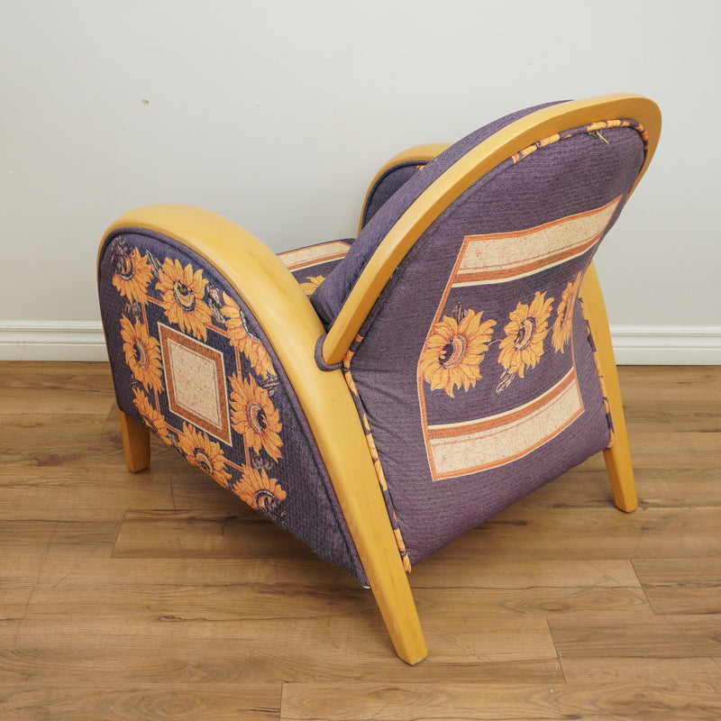 30-inch W Fabric Lounge Chair in Purple