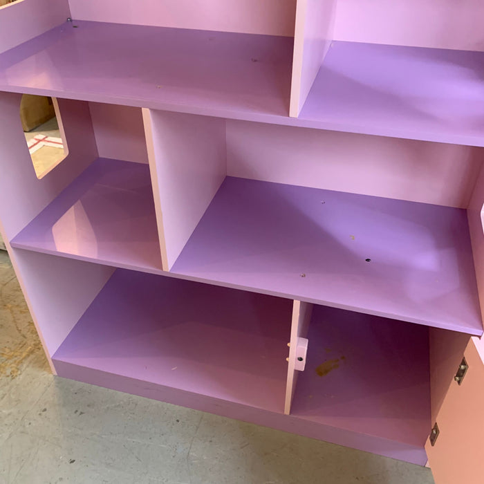 30-inch W Wooden Pink Kids Cabinet Doll House