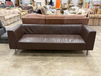 Chocolate Brown Leather 3-Seater Sofa