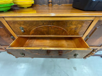 Vintage Honey Brown Sideboard W/Drawers