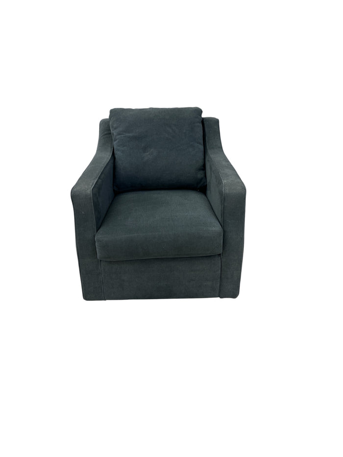 La-Z-Boy Dark Grey Upholstered Accent Swivel Chair